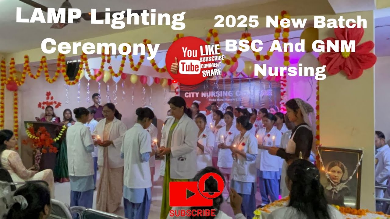 #LAMP Lighting Ceremony 2025 BSC And GNM Nursing Our Program In City nursing college Ranchi #...