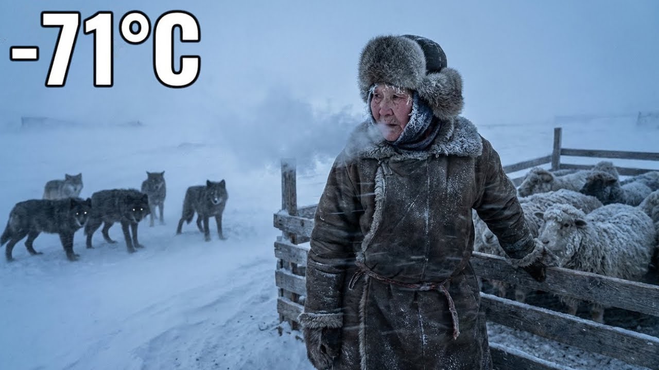91-Year-Old Woman Faces a Wolf Pack to Protect Her Sheeps at -71°C | Yakutia Survival
