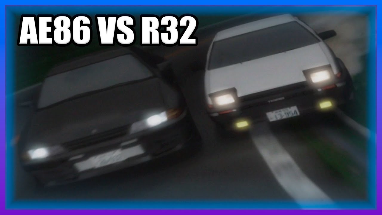 INITIAL D - AE86 VS R32 [HIGH QUALITY]
