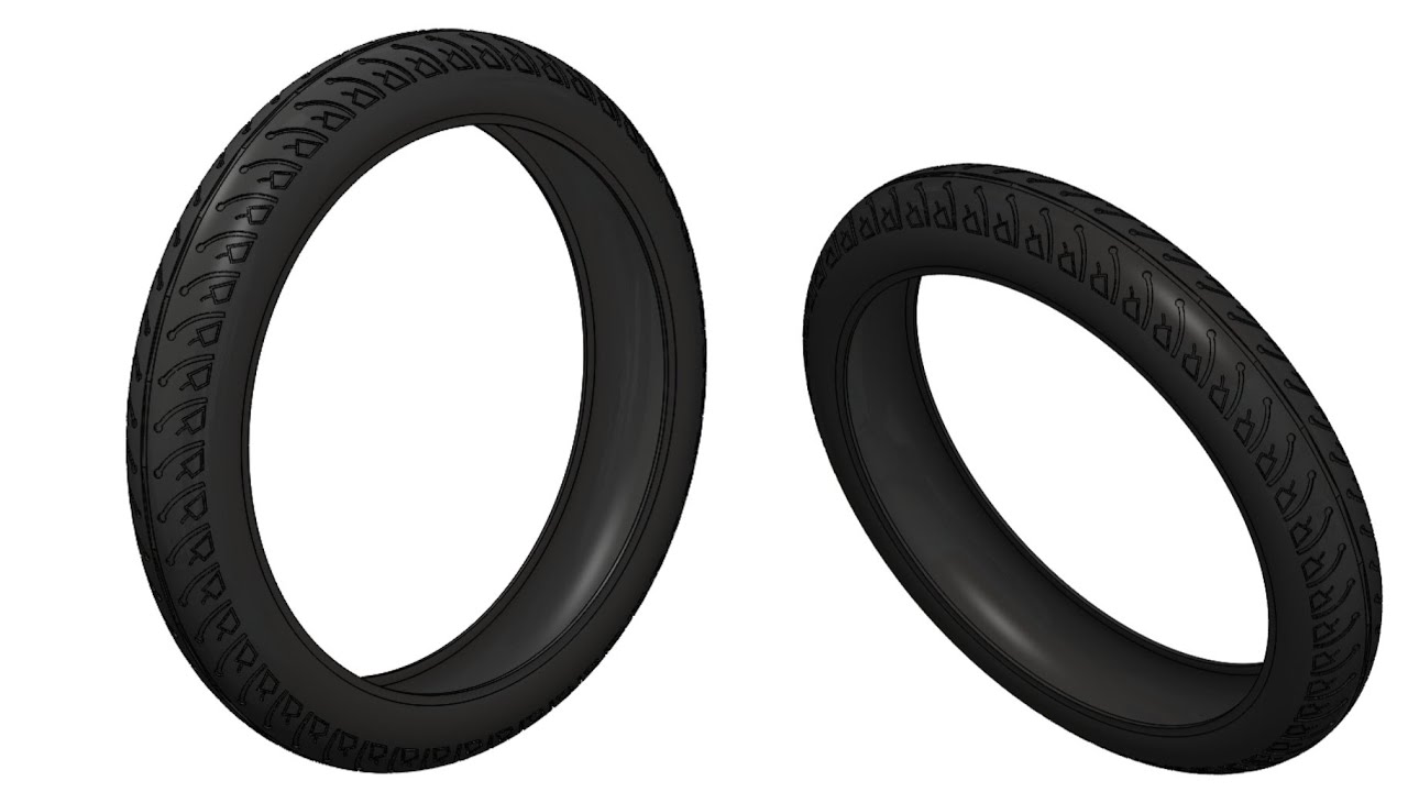 Cad modeling of  Bike tyre in solidworks