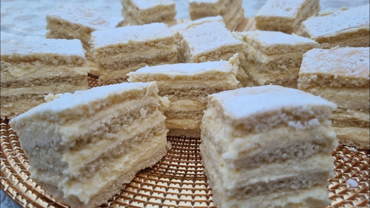 Foi cu Sologar Umplute cu Cremă de Vanilie Delicioasă (Rețetă Veche) #retete #gateste #viral #cakes