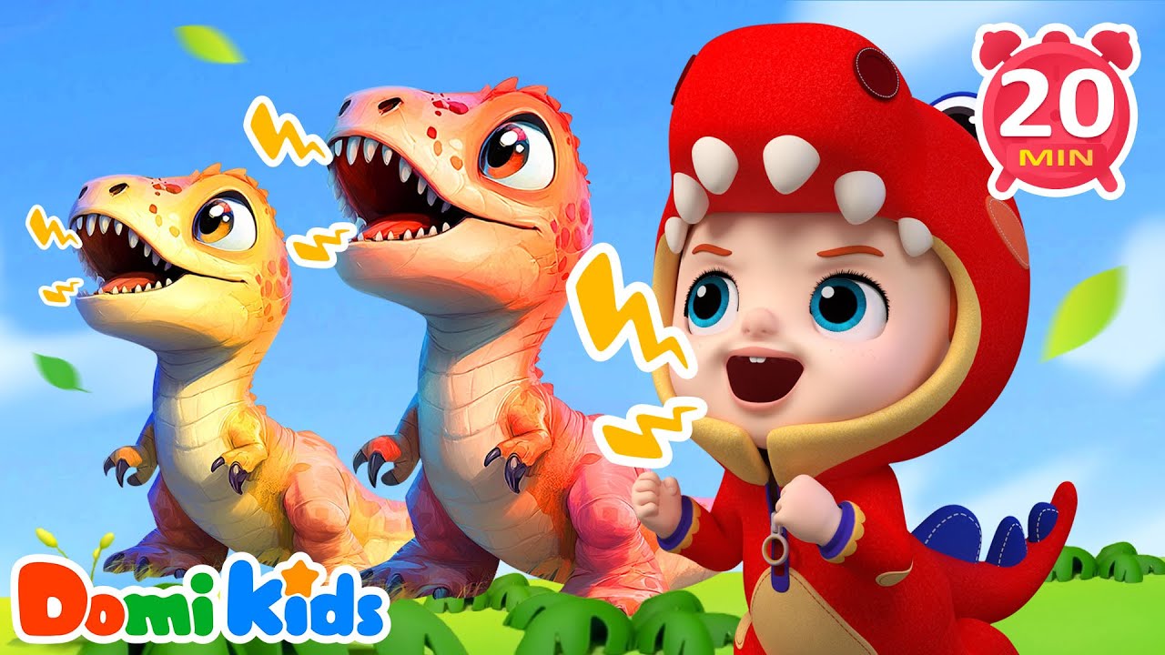 Roar with Tyrannosaurus-Rex | Dinosaur Song | Animals Songs & Nursery Rhymes |Domi Kids Animal Party