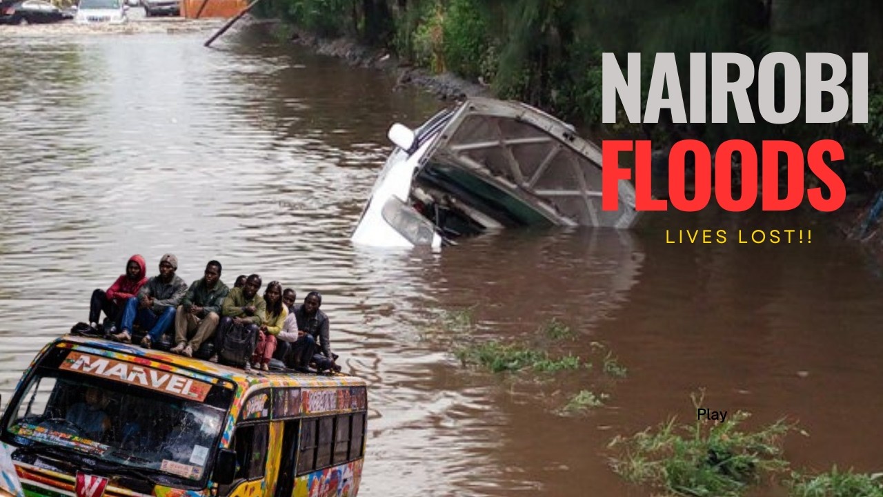 floods in NAIROBI ,Matatu got swept away...
