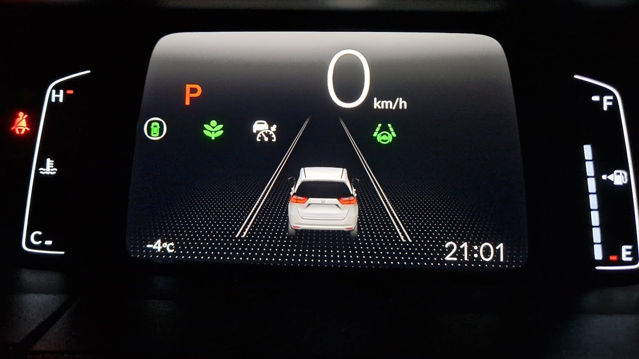 Настройка часов на приборной панели Honda Fit GR1