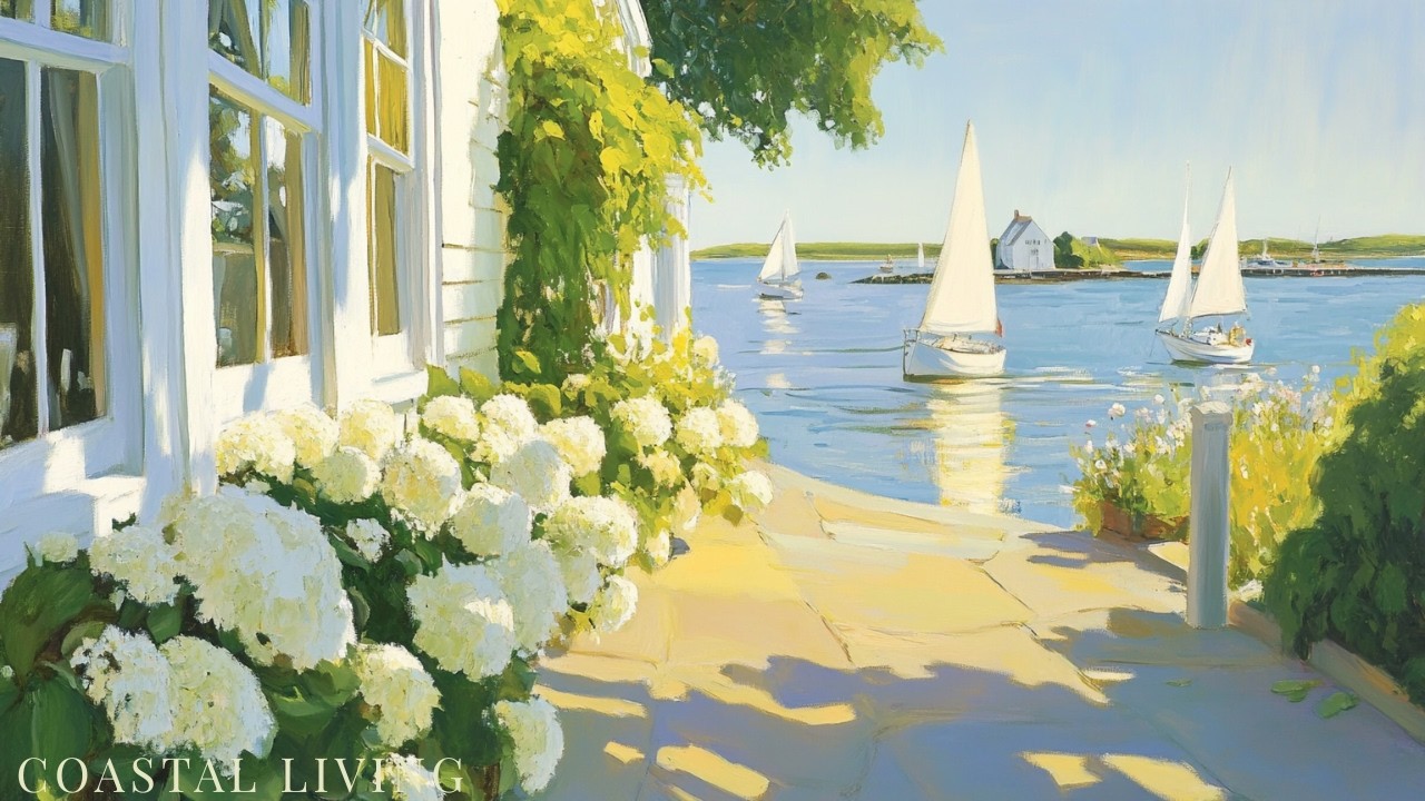 Calm Coastal Living | Ambient TV Art with Soft Music (1 Hour 20 mins)
