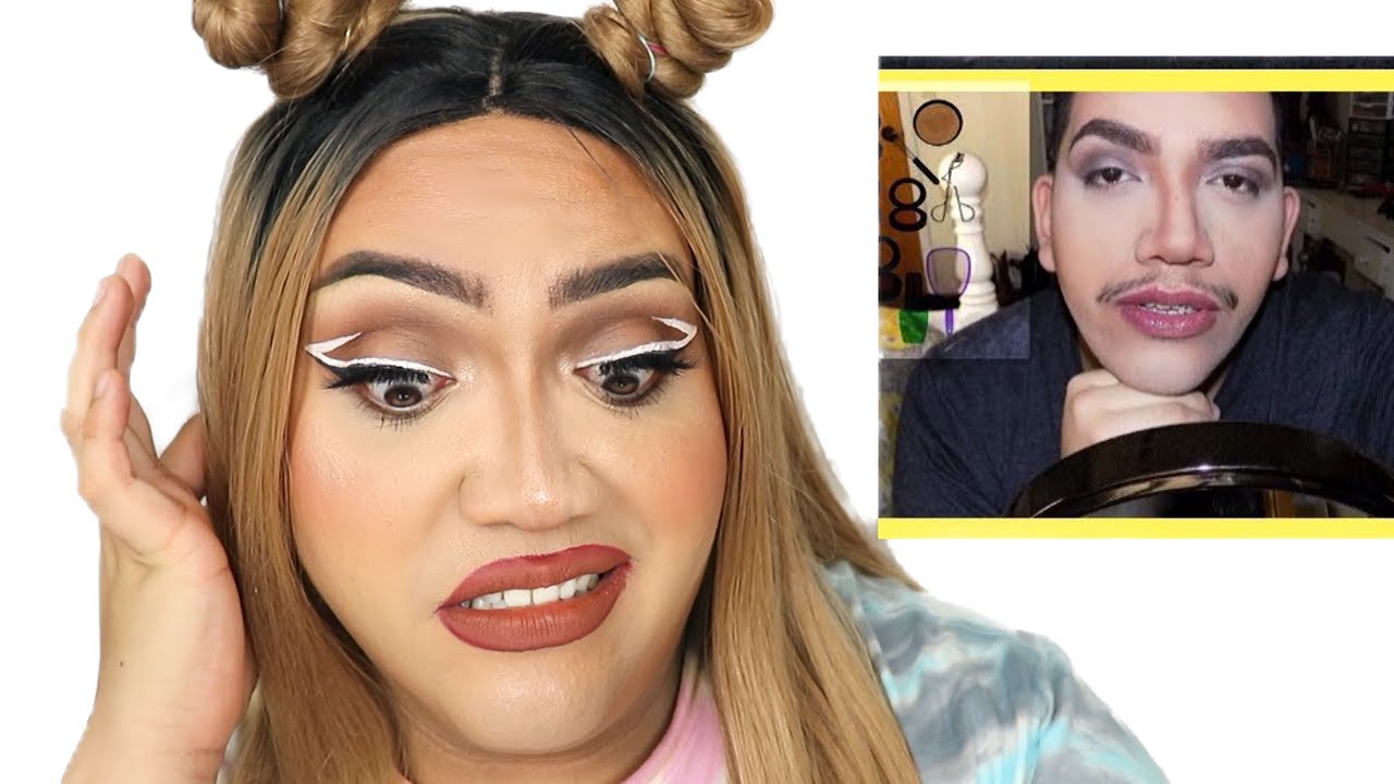 REACTING TO & RECREATING MY FIRST MAKEUP LOOK