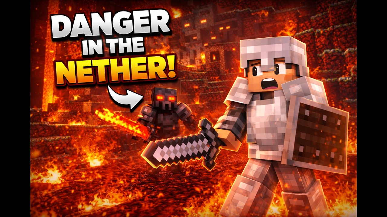 DANGEROUS ENCOUNTER IN THE NETHER IN MINCRAFT#minecraft