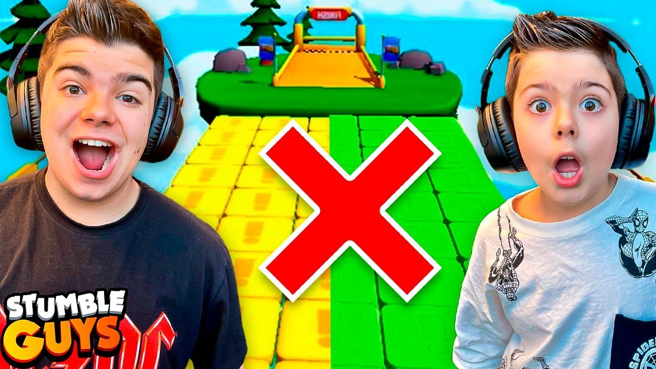 NO TOUCHING GREEN vs YELLOW in STUMBLE GUYS!!