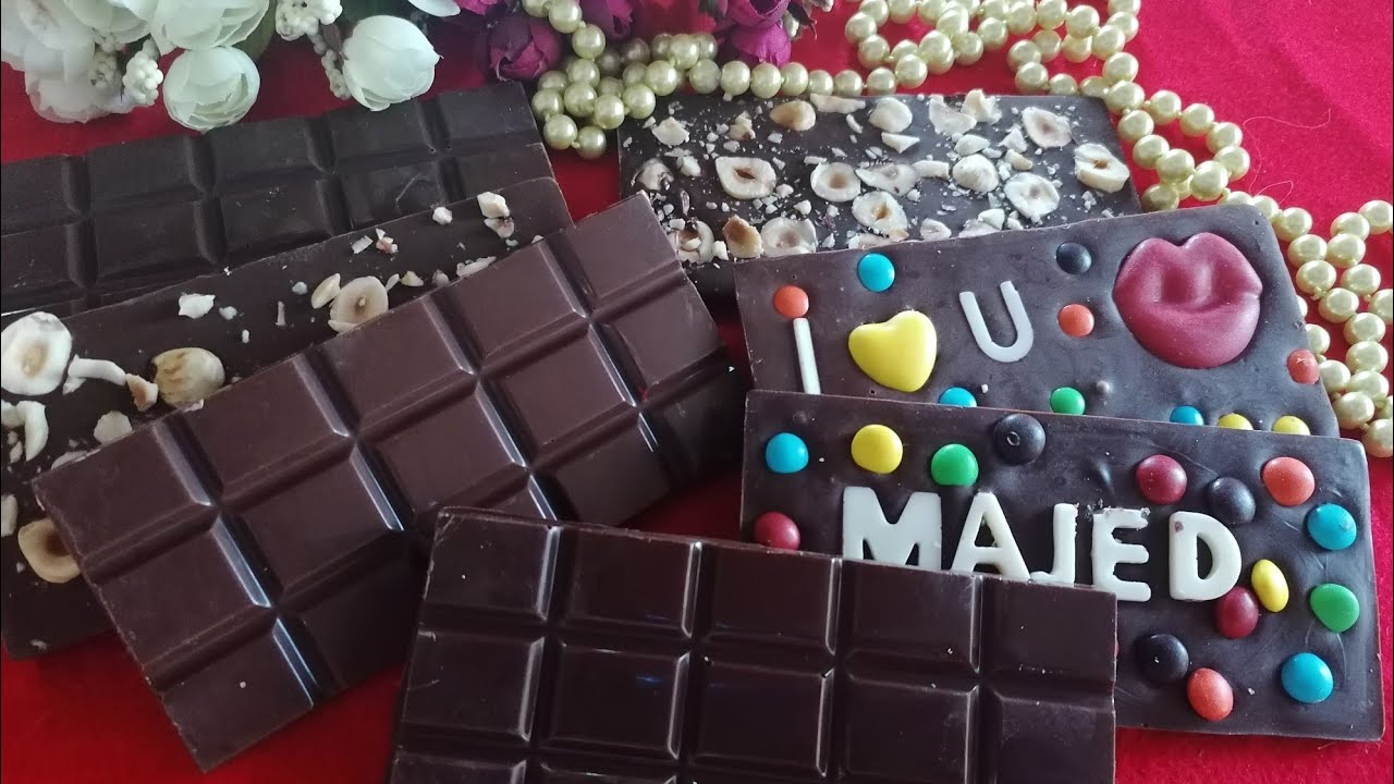 فيديو (41.V) عمل لوح الشوكولاته بالمكسرات chocolate bar