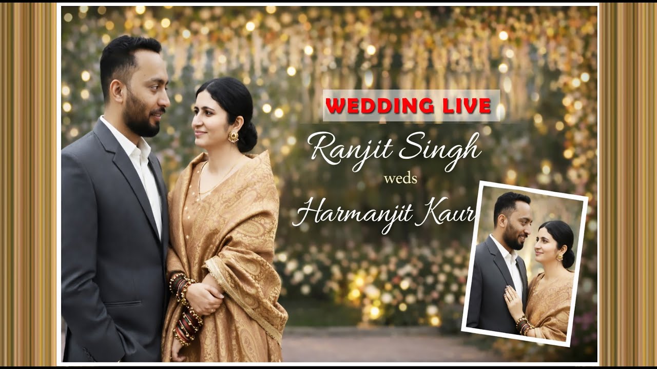 Weddding Live Ranjit Singh Weds Harmanjit Kaur