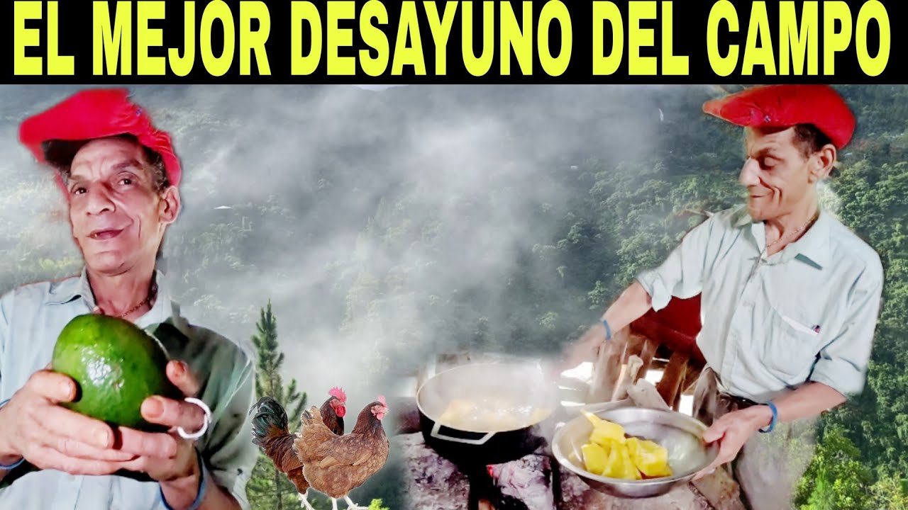 ENCUENTRO a Don NEGRO cocinando y Desayunando YUCA con SARDINA.