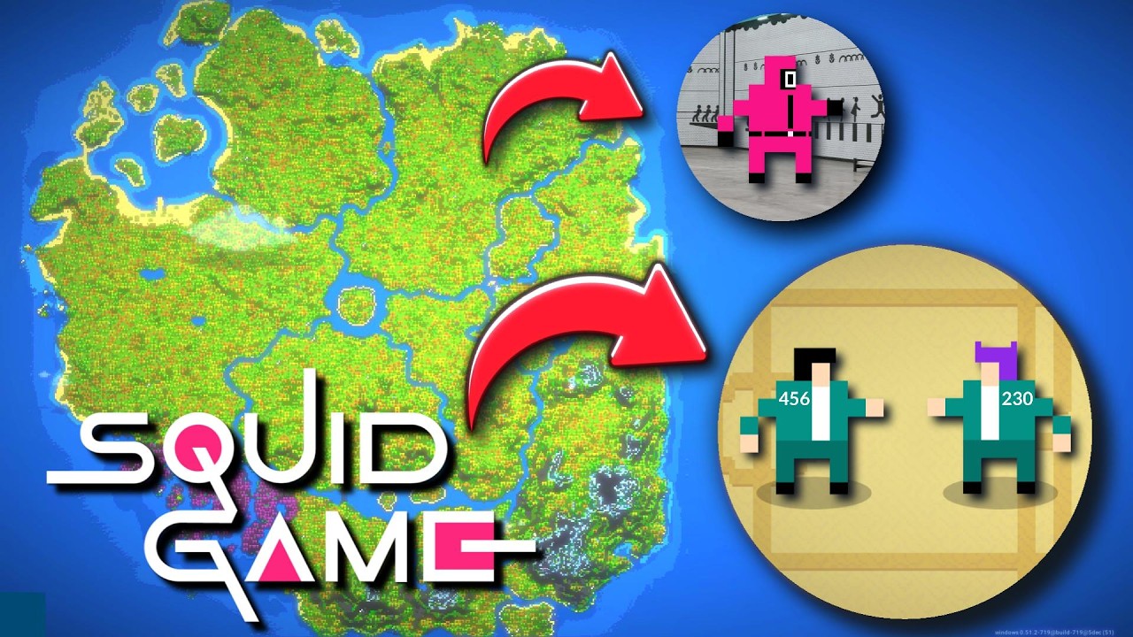 Cree los Squid Game en mi Simulación de Worldbox
