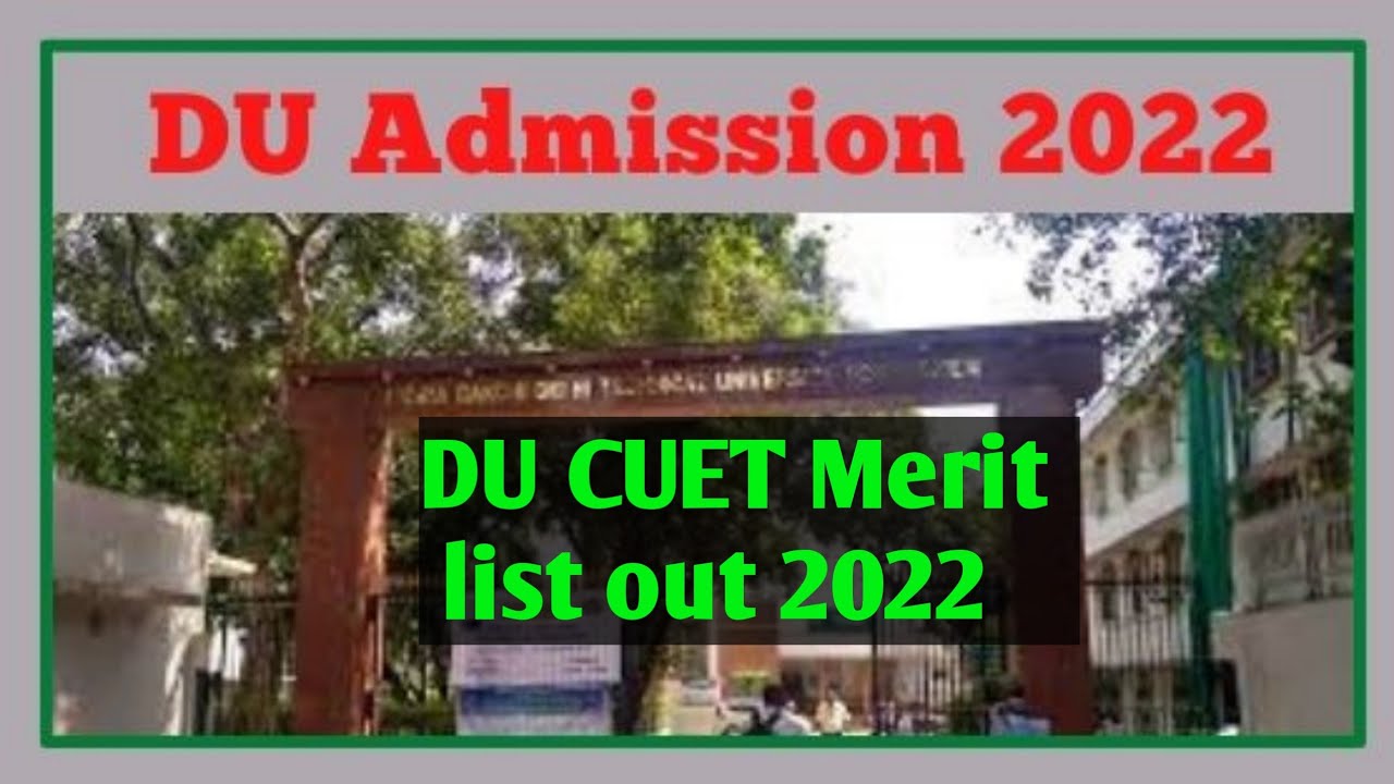 DU CUET results out 2022 how to check du results
