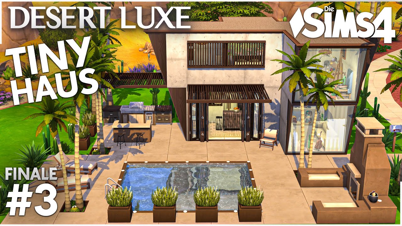 Desert Luxe TINY Haus bauen NUR mit Die Sims 4 Basegame + Wüstenoase-Set #3