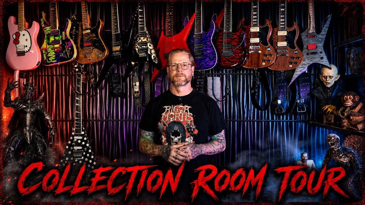 My Guitar & Horror Collection Room Tour!!