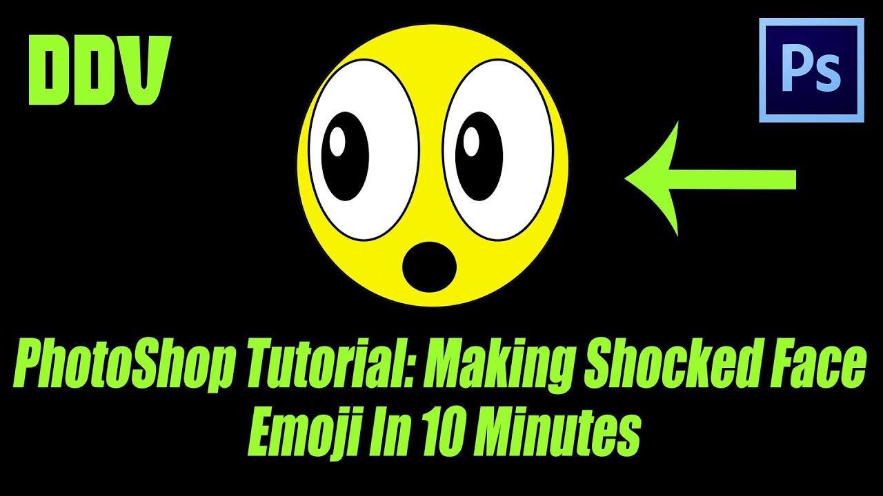 Photoshop Tutorial: Making Shocked Face Emoji In 10 Minutes