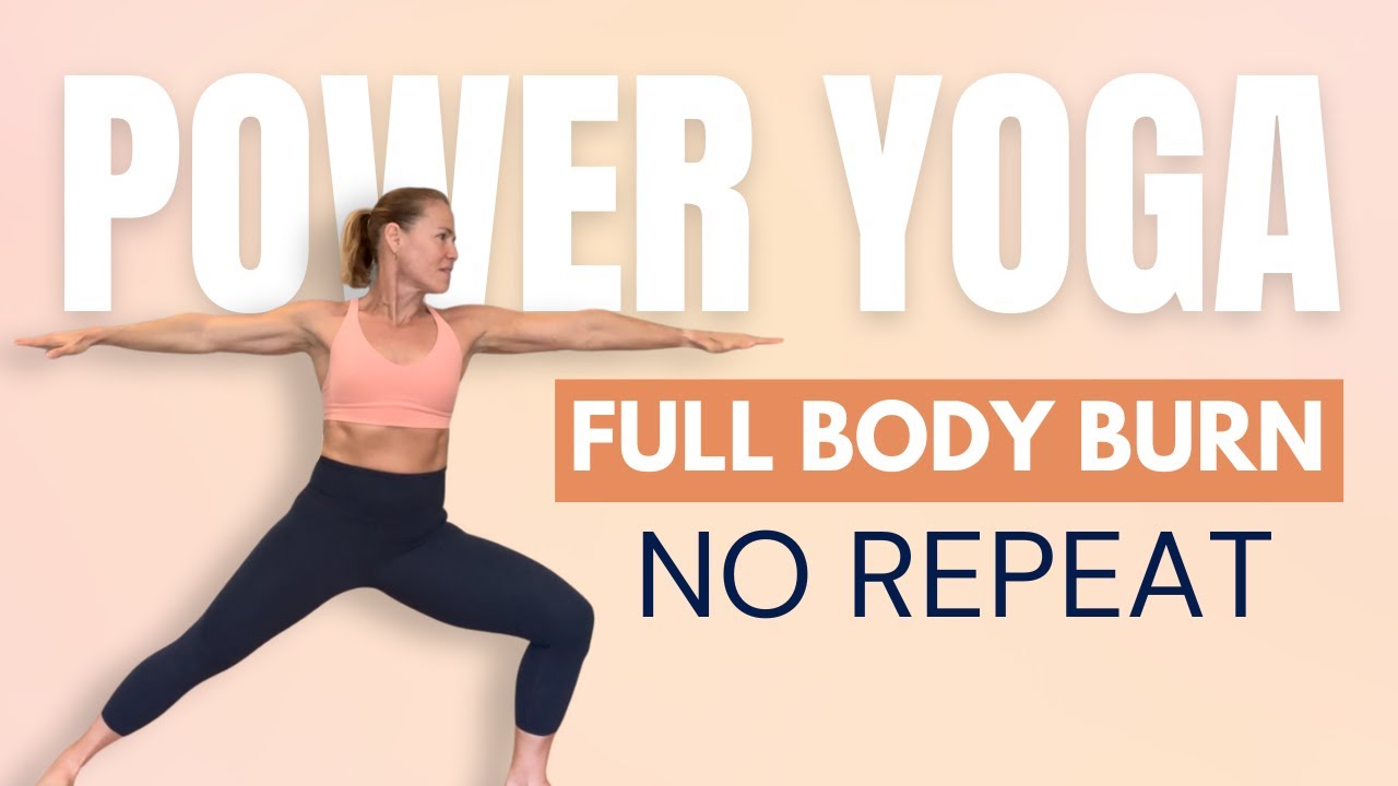 45 Min Power Yoga Ssculpt Workout | Full Body Fat Burn (No Repeat)