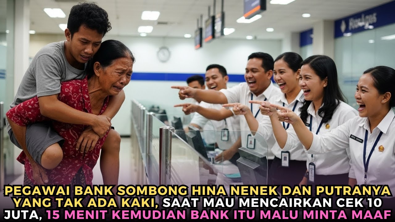 Nenek Lusuh Menggendong Putranya Tanpa Kaki Dihina di Bank, 15 Menit Kemudian Semua Pegawai Menangis