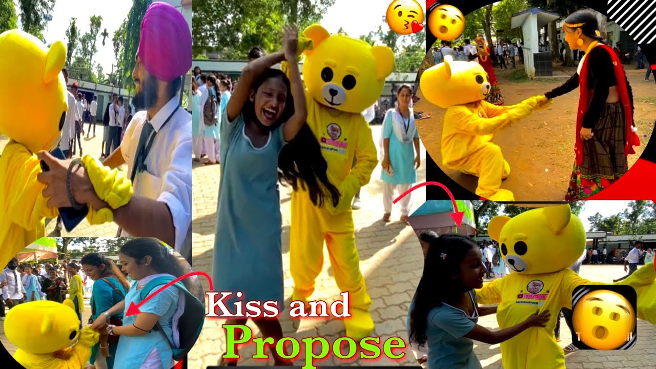 😘Lanka College/Ladki ka sat kissing💋💋and prank🫣/kiss and propose😍/#teddy  #funny #kiss  #viral