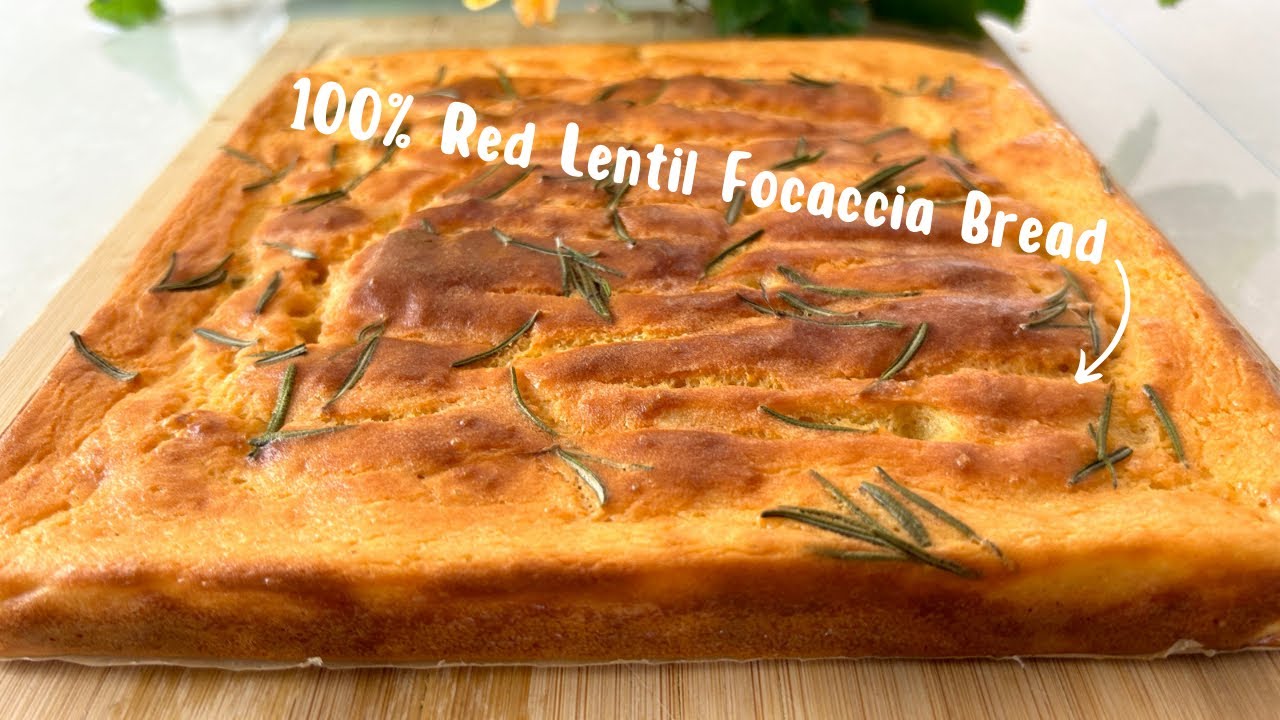 Wholesome Red Lentil Focaccia Bread❗️ Nutrient-Rich and Gluten-Free Bread Alternative 💯