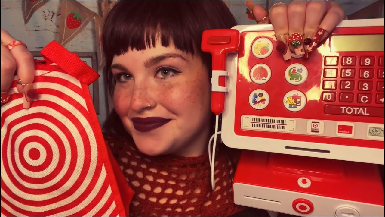 ASMR Worst Reviewed Target Cashier 🎯💋(tingly whispers, sassy roleplay, tapping)