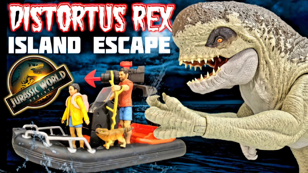 NEW D REX!!! Mattel Jurassic World Rebirth Distortus Rex Island Escape set Review!!!