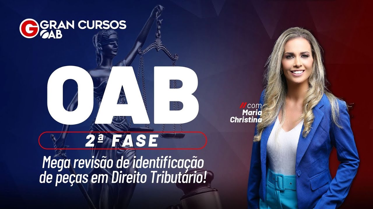 OAB 2ª fase: Mega revisão de identificação de peças em Direito Tributário! - Com Maria Christina