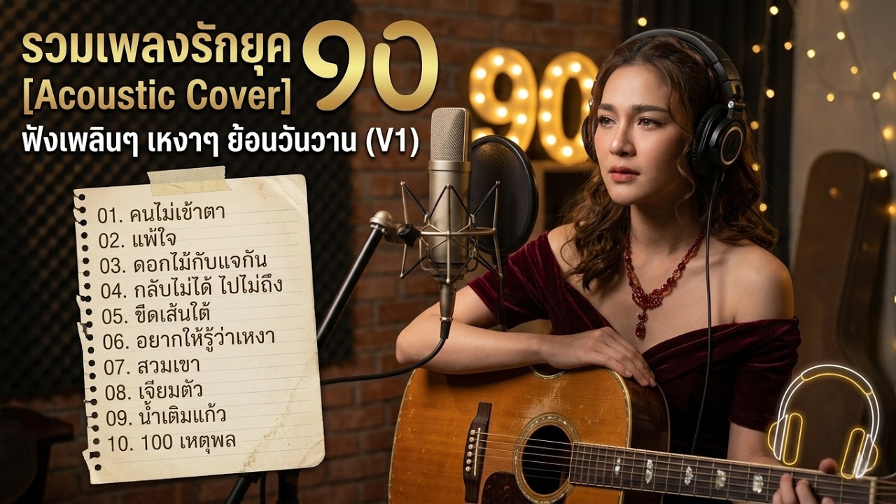 รวมเพลงรักยุค 90 [Acoustic Cover] ฟังเพลินๆ เหงาๆ ย้อนวันวาน (V1)