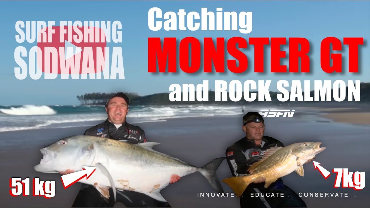 51kg Giant Kingfish & 7kg Rock Salmon at Sodwana | MonsterFish | ASFN Rock & Surf