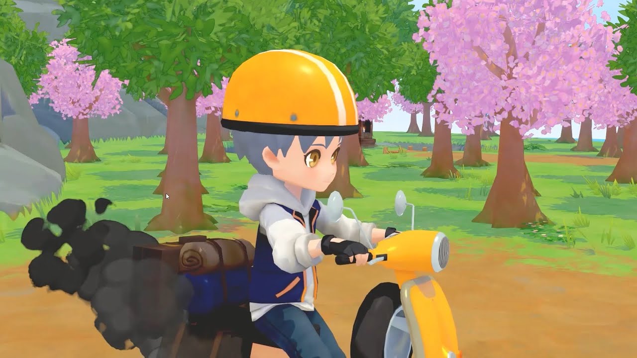Story Of Seasons Pioneers Of Olive Town 1 ride scooter from city to some lonely town