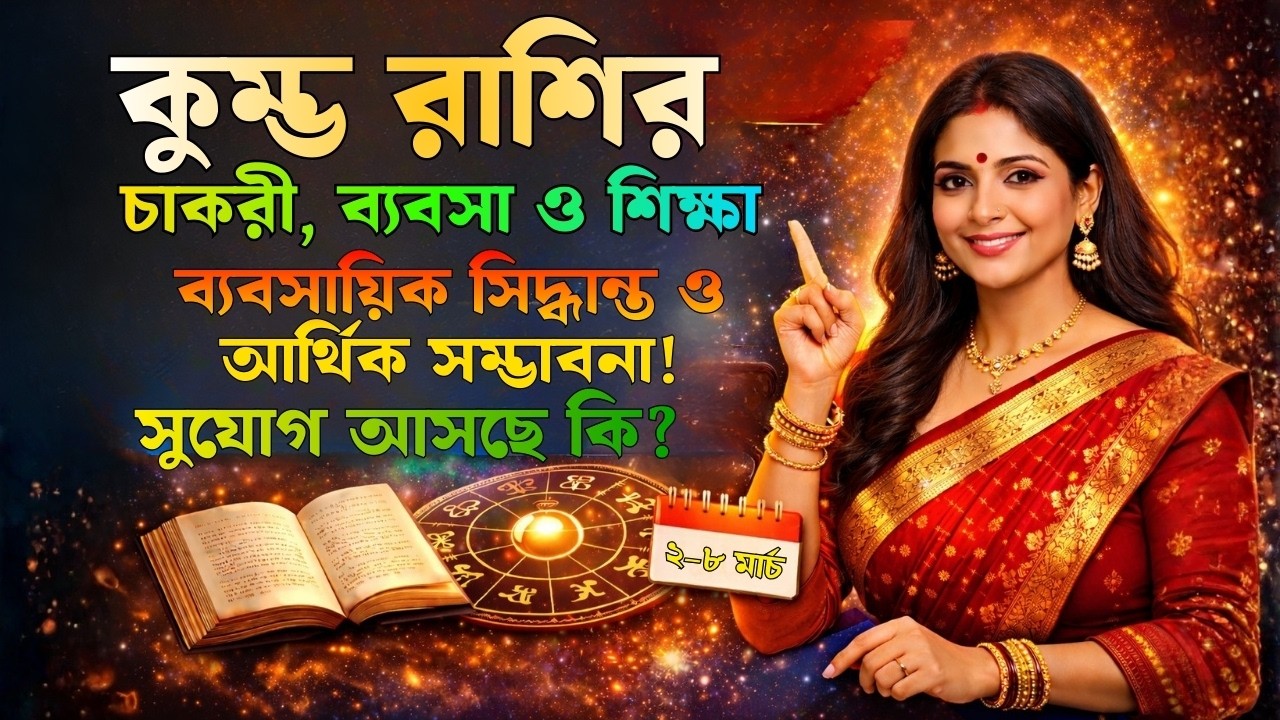 কুম্ভ রাশি ২–৮ মার্চ ২০২৬ | শিক্ষা, চাকরী ও ব্যবসার সাপ্তাহিক রাশিফল | Aquarius Weekly Horoscope