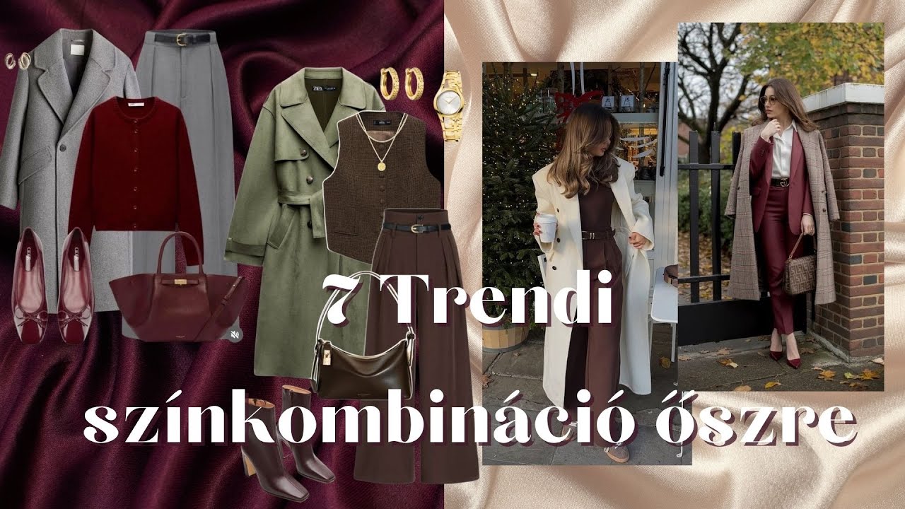 7 Trendi sz&iacute;nkombin&aacute;ci&oacute; őszre 🍂🌤️🍁