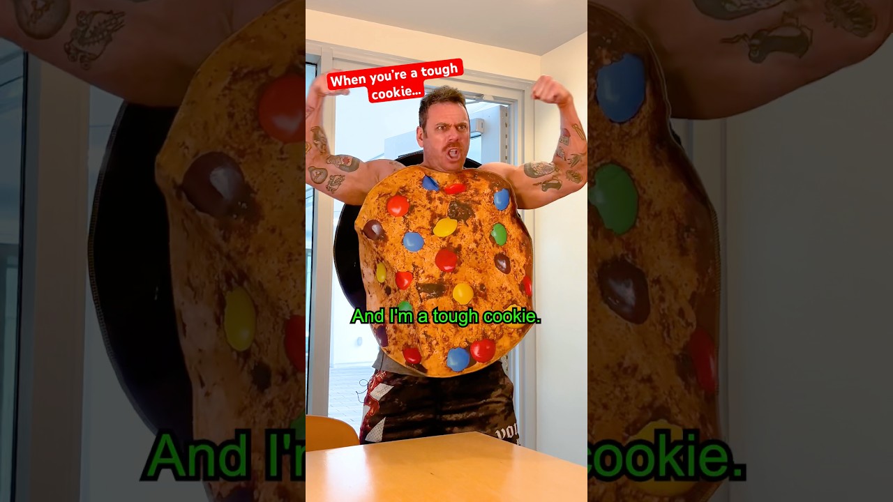When you&rsquo;re a tough cookie&hellip; 💪🍪😂 #shorts #comedy #youtubeshorts #funny #business #tough #strong