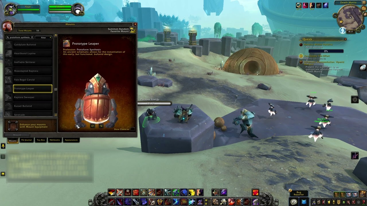 WoW Prototype Leaper - Mount Protoform Synthesis (Zereth Mortis Preview)