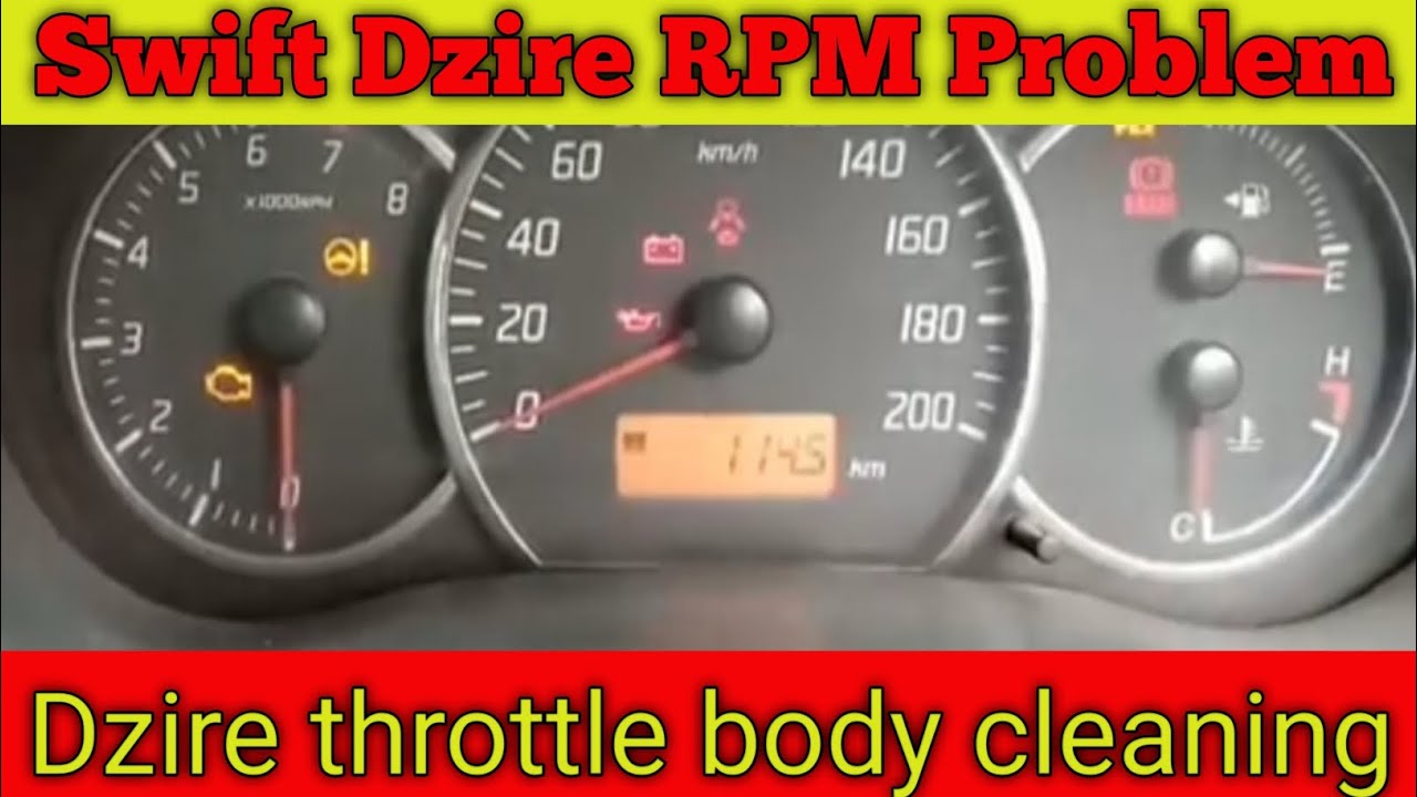 Swift dzire VXI Engine RPM problem (idling problem) fixe problem solve #dzire #throttle