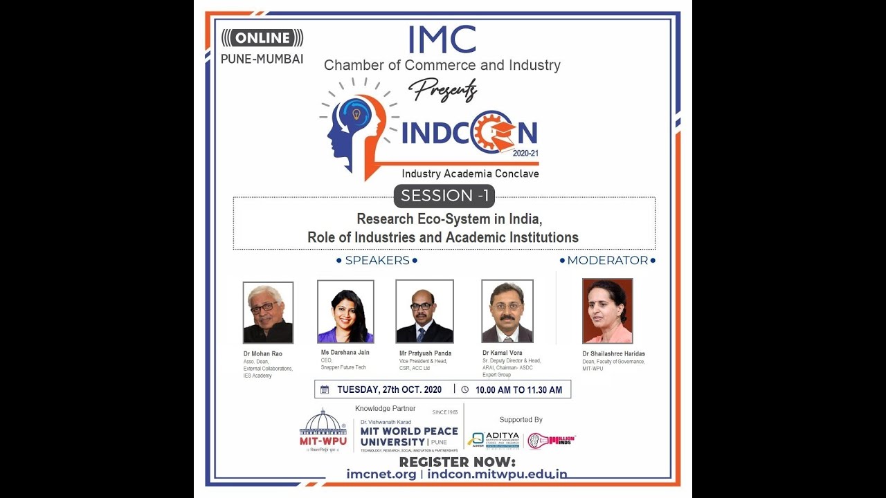 INDCON 2020 -Research Ecosystem in India, Role of Industries & Academic Institutions.