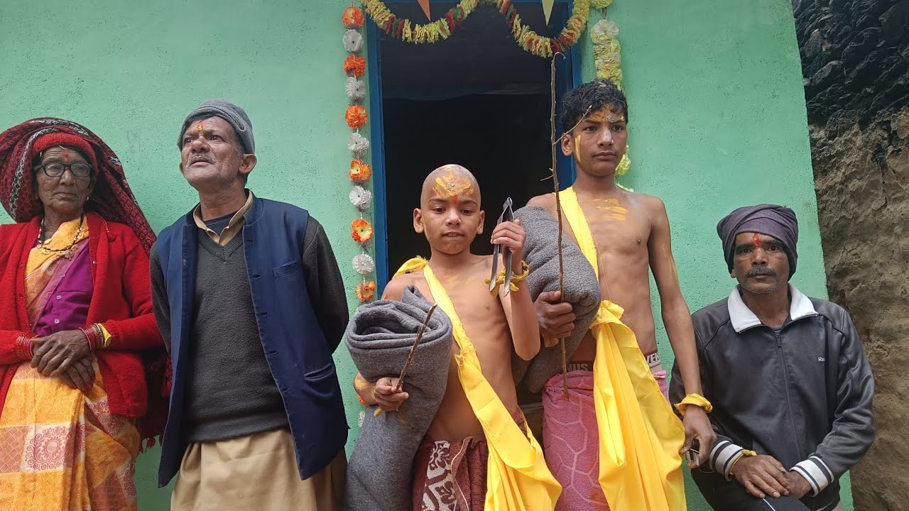 छोटा पुष्पा का जनेऊ 🤓🤩 पहाड़ी/#uttrakhand #pahadilifestylevlogs#pahadivlogs #dailyvlogs #vairalvideo