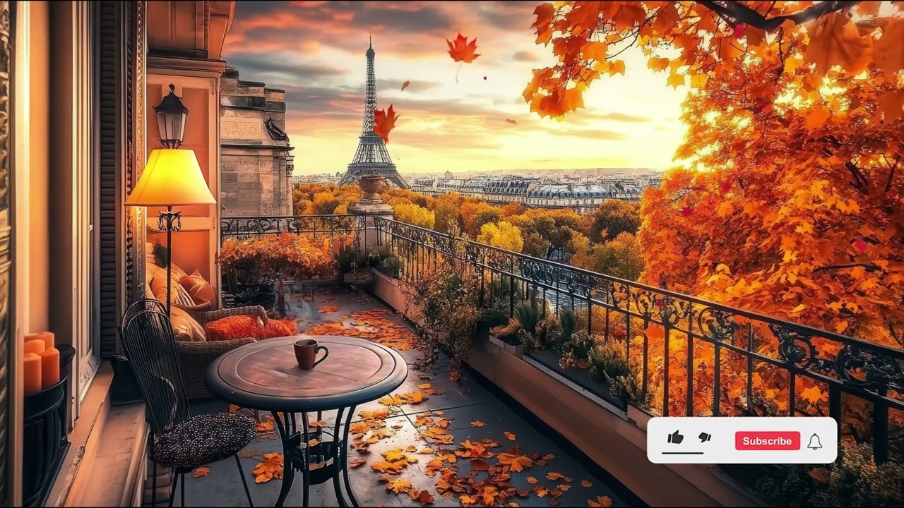 Paris Morning Jazz   Cozy Autumn Balcony Coffee with Relaxing Bossa Nova Jazz for Work, Relax, Soul