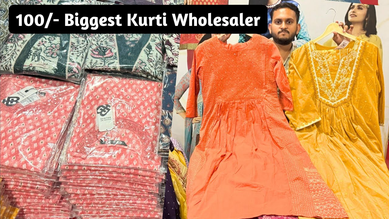 100/- BIGGEST KURTI WHOLESALE PRICE IN JAIPUR MARKET, BEST PRICE AND GOOD QUALITY KURTIS
