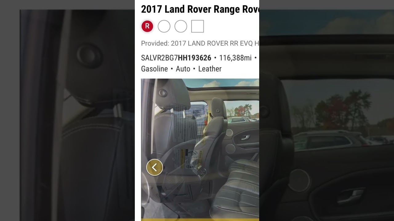Range Rover Evoque менее чем за 5000 долларов