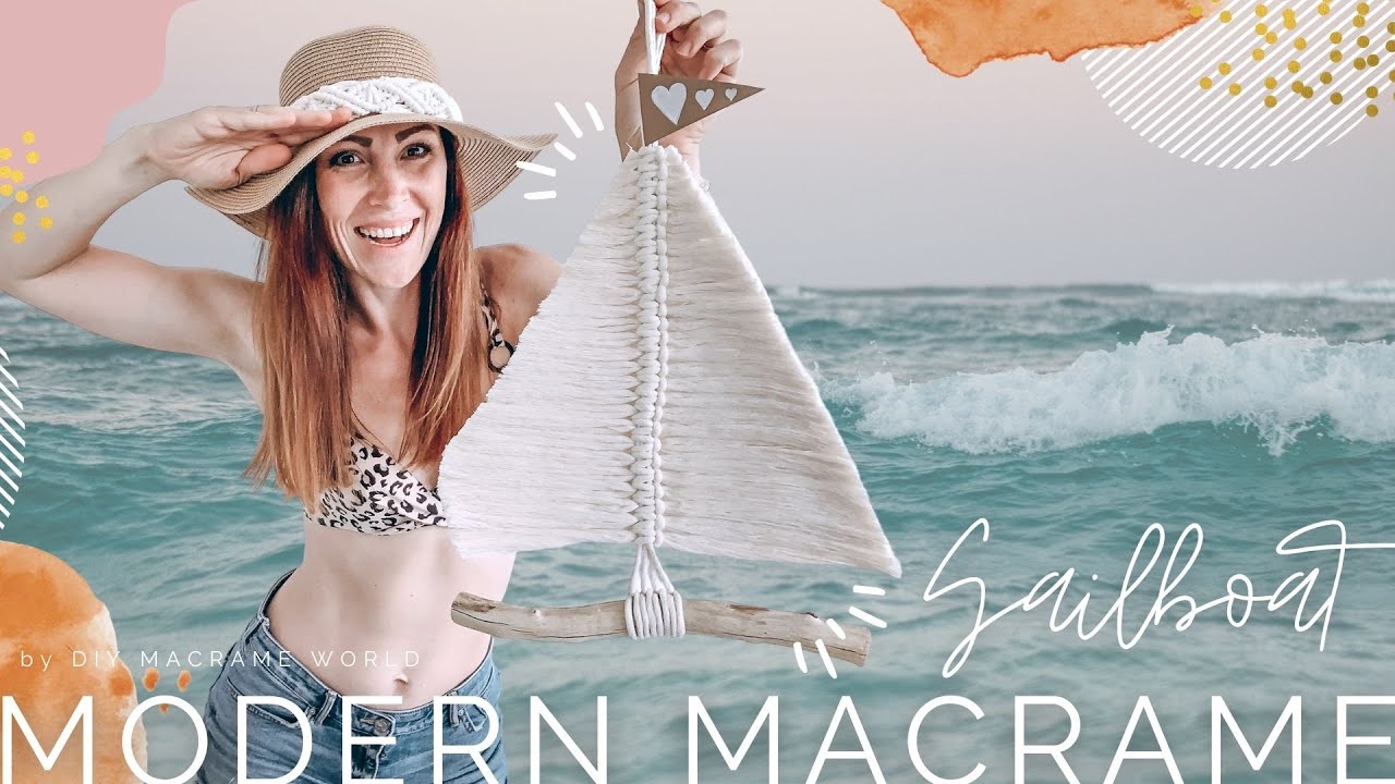 DIY ⎜EASY⎜⛵️ Macrame SAILBOAT ⛵️⎜by DIY MACRAME WORLD ⎜FOR BEGINNERS