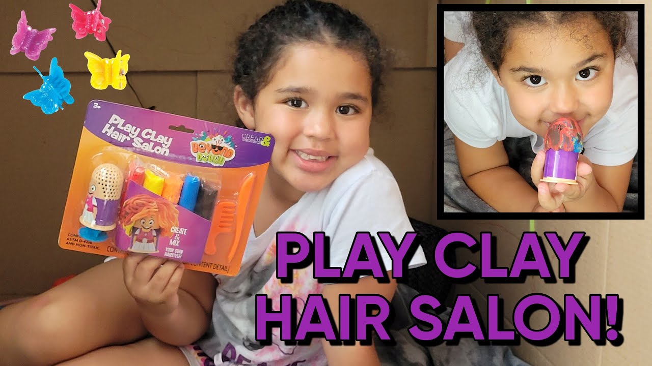 Play Clay Hair Salon- Kids playdough barber shop! Dollar Tree Kids Finds