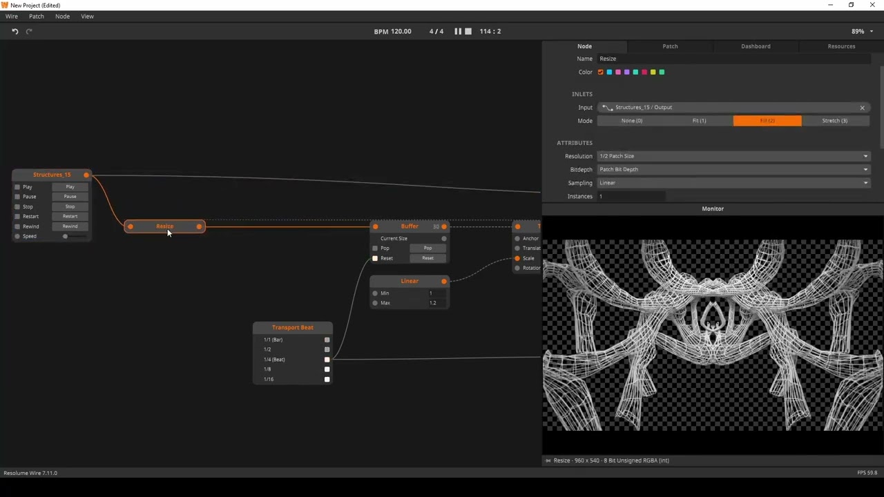 Resolume Wire 7.11 Tutorial : Texture Buffers  (make your own delay effects!)