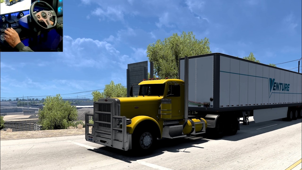 American Truck Simulator -Waste Paper delivery To Socorro! PXN V9 Steering Wheel Gameplay!