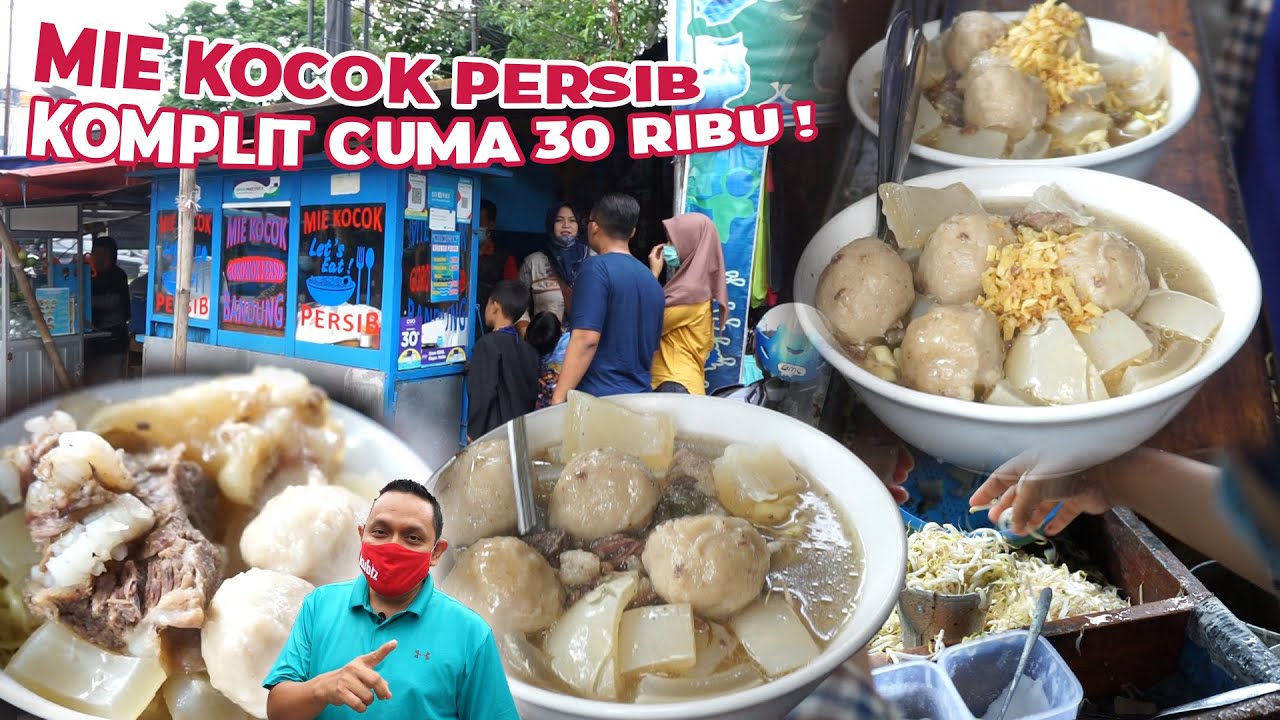 MIE KOCOK PAKAI KIKIL SAPI, KULINERAN DI DEPAN STADION PERSIB BANDUNG
