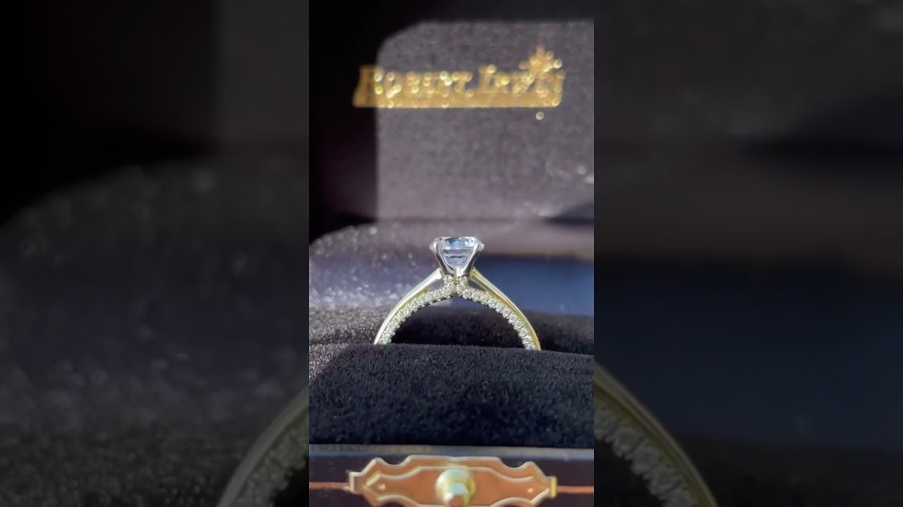 18k Yellow Gold Simon G. Side Hustle Diamond Engagement Ring #sidehustle #shorts #engagementrings