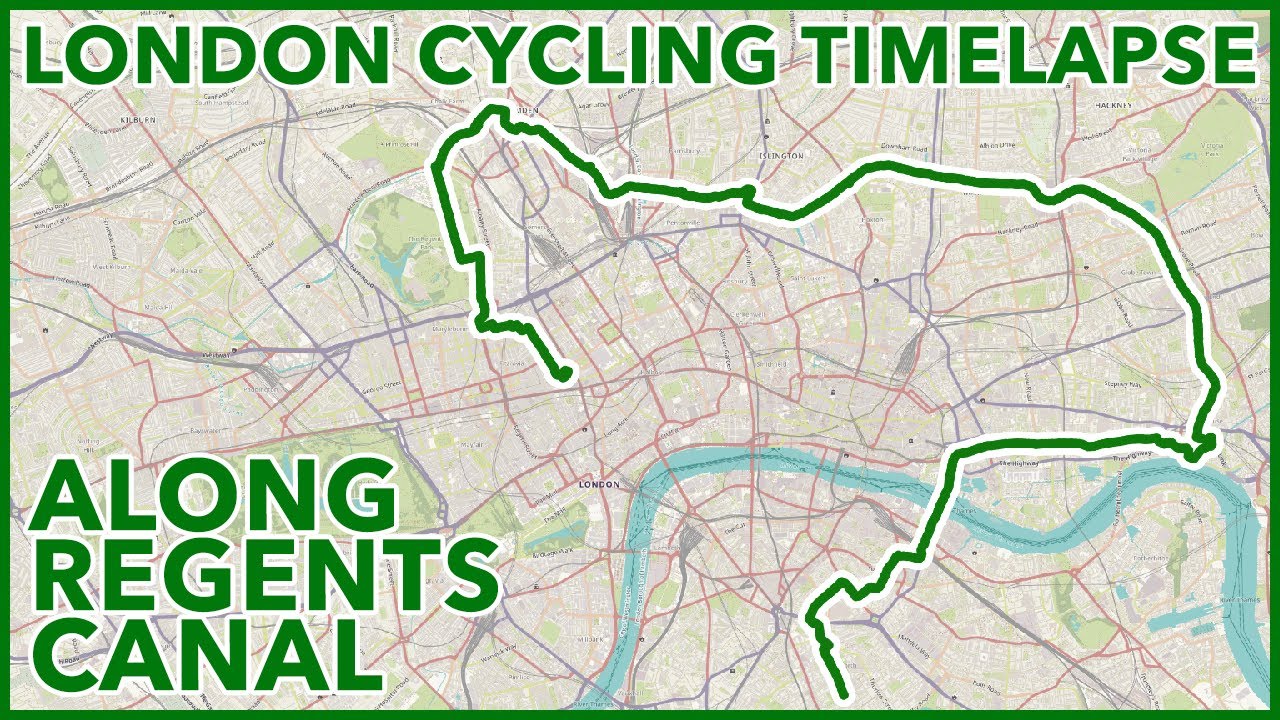 Along Regents Canal - London Cycling Timelapse