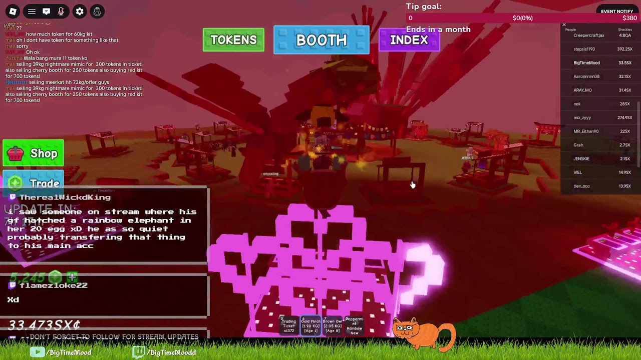 Messing around in Grow a Garden. Big Time giveaway announcement coming soon!