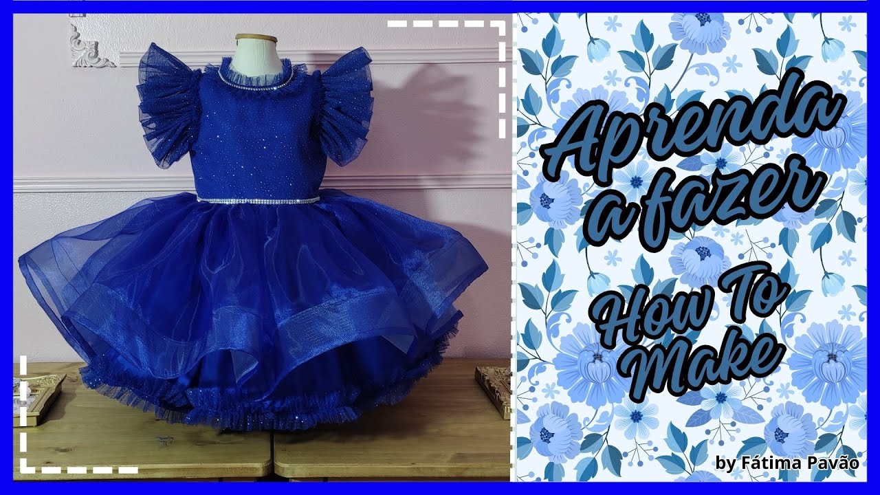 VESTIDO INFANTIL COM CRINOL - CHILDREN'S DRESS WITH CRINOL