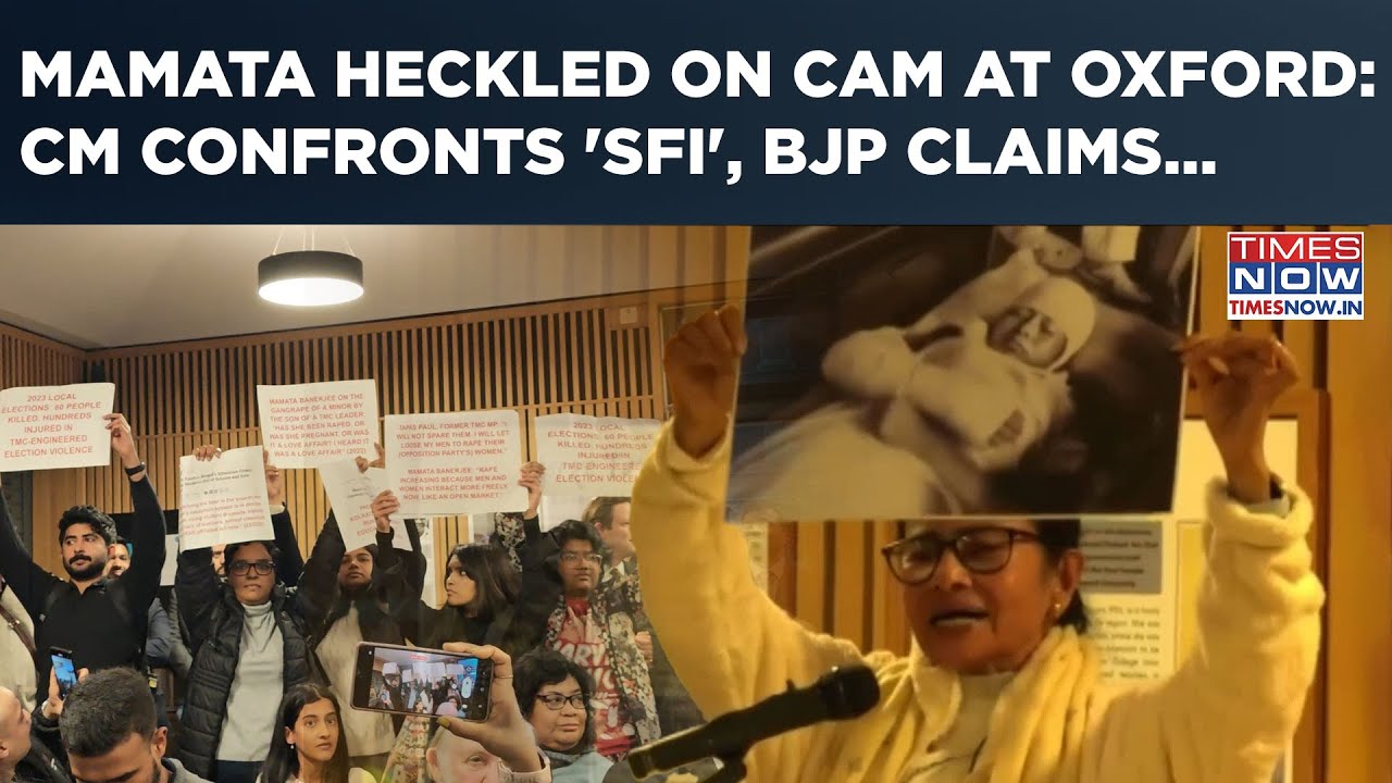Mamata Banerjee Heckled On Cam At UK's Oxford: Watch Bengal CM Confront Protesters| BJP, SFI Claim..